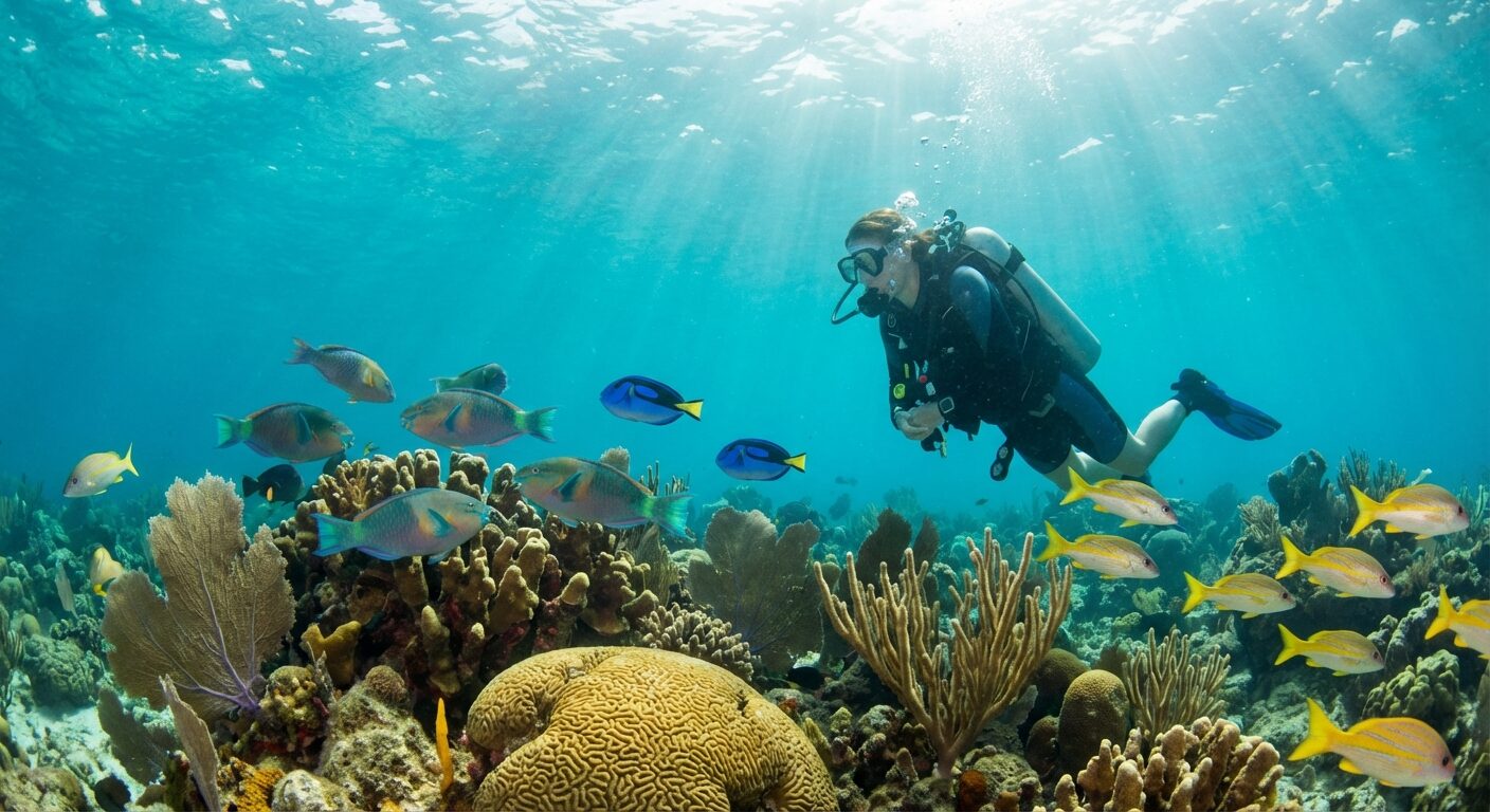 Tauchen im Korallenriff vor Cayo Largo del Sur