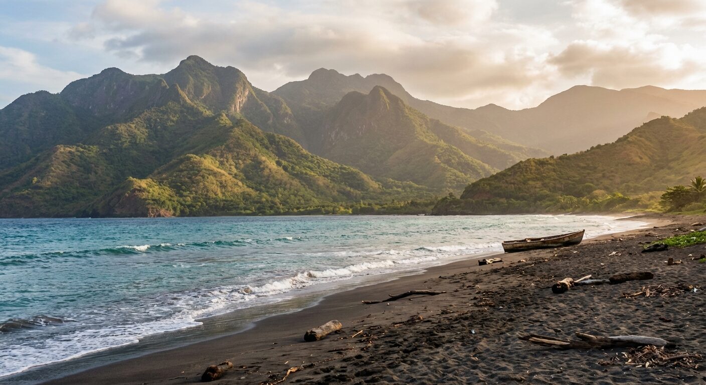 Schwarzer Vulkansandstrand Marea del Portillo