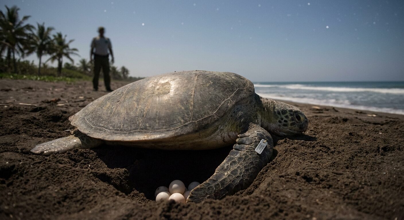 Meeresschildkröte am Strand von Guanahacabibes