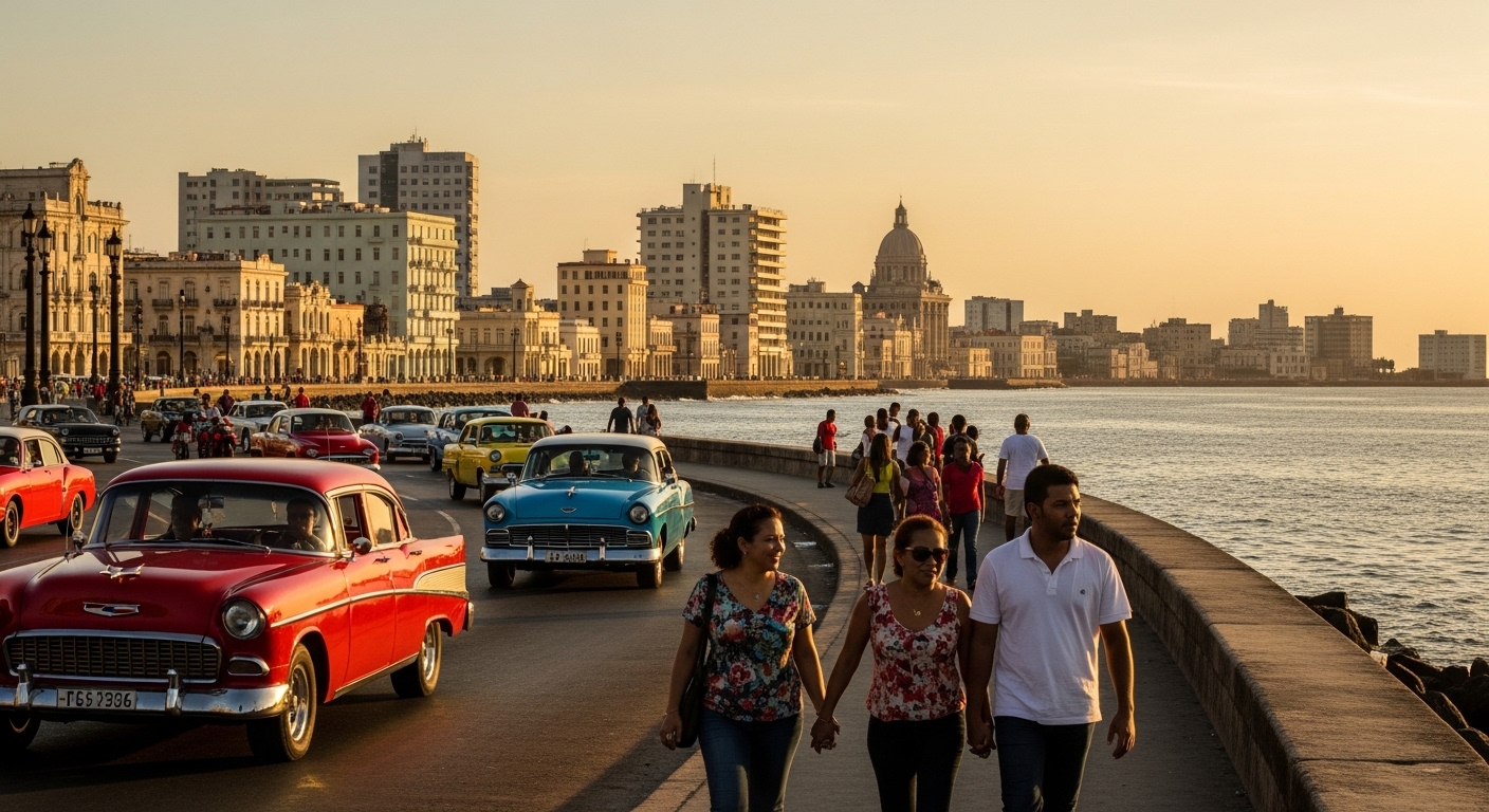 Havanna in 3 Tagen: Blick auf die Altstadt Habana Vieja mit Kapitol und klassischen Amerikanern