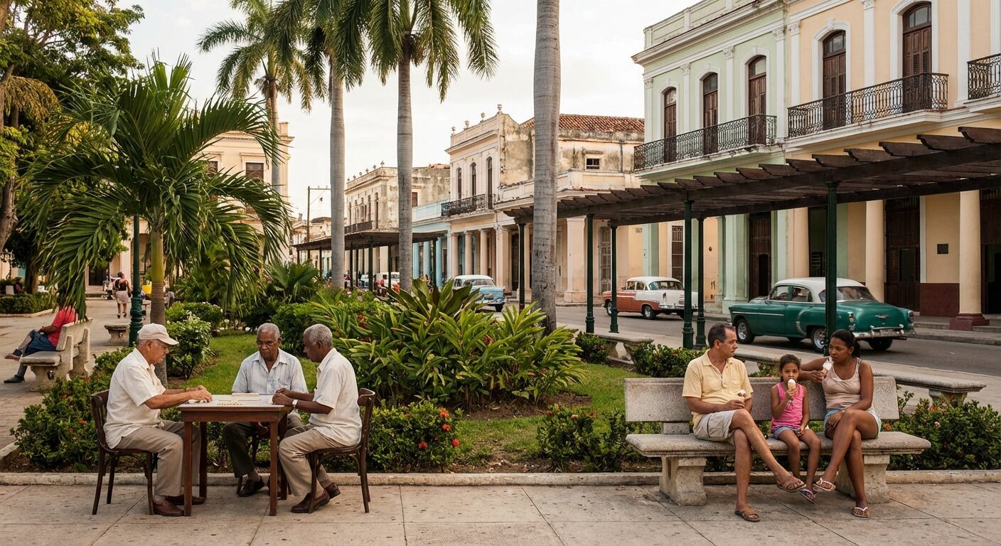 Grüner Stadtpark in Holguín