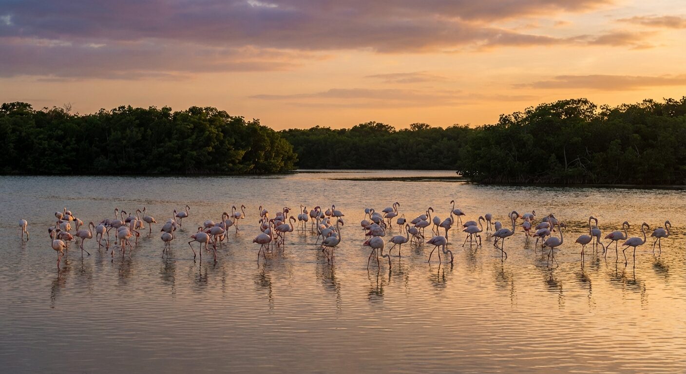 Flamingos in den Lagunen der Jardines del Rey