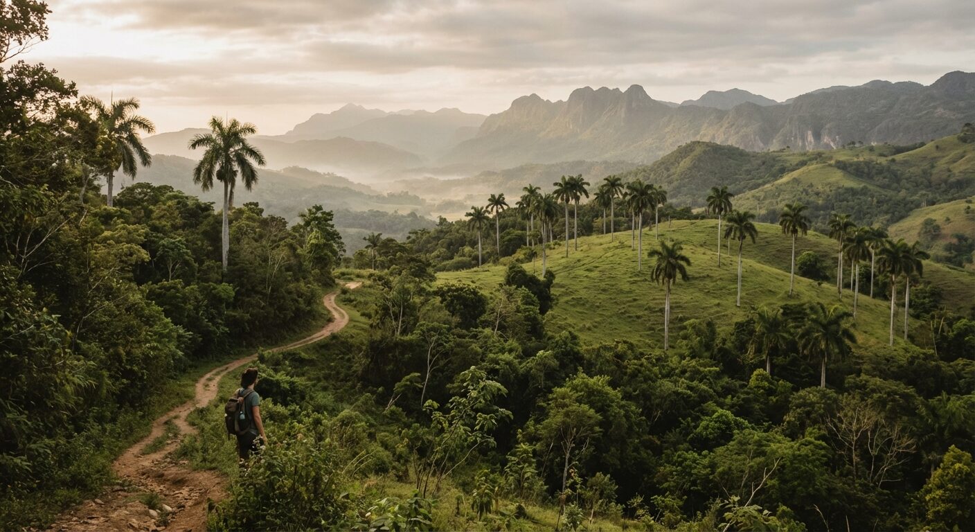 Escambray-Gebirge mit Königspalmen